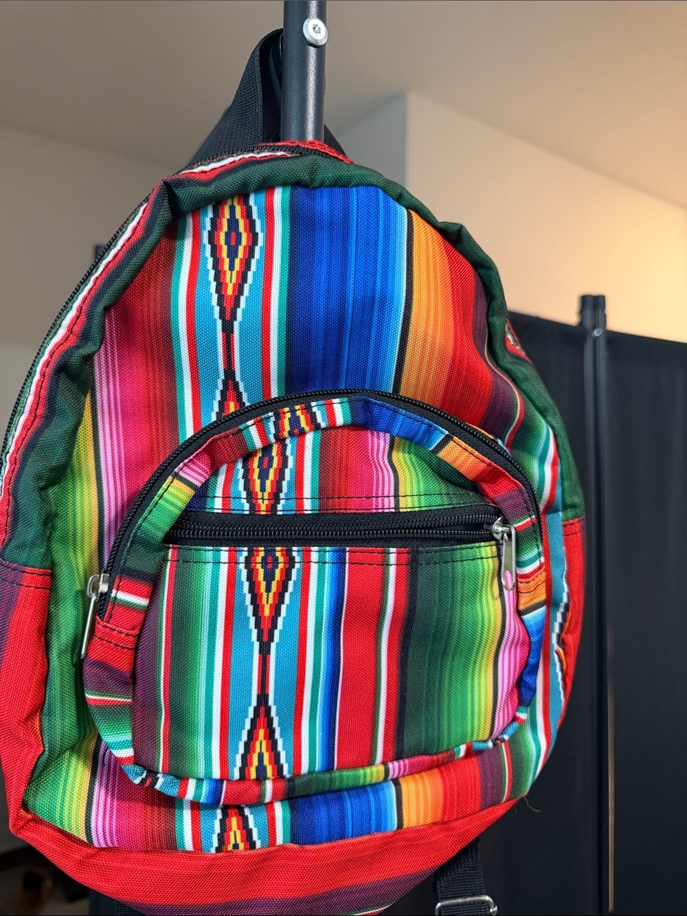 Colorful Mexican Serape Pattern Men's Backpack - Multicolor